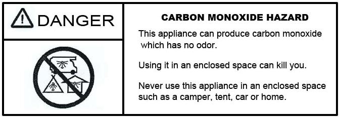 DANGER If you smell gas: 1. Shut off gas to the appliance. 2. Extinguish any open flame. 3.