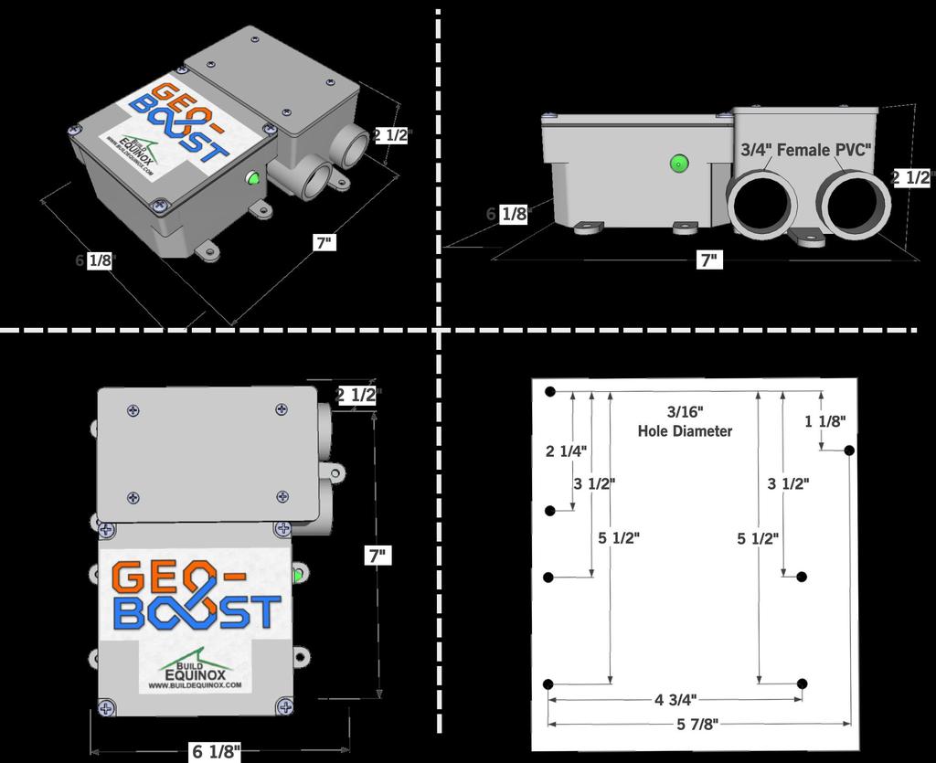 Geo-Boost Relay Controller Specifications Max Switching Voltage: 300 VAC Max Switching Current: 15 A