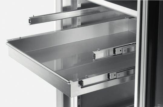 STANDARD FEATURES AND OPTIONS Hettich Tray System (HTS) The Hettich Tray System, which fits in all three incubator sizes, allows the internal space of the HettCube to be used optimally.