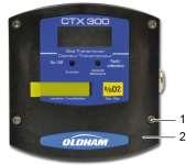 Operating mode CTX300 with display Remove the 4 screws (ref. 1).