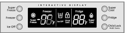 Press Freezer button a third time to Force Defrost