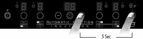 In case of an error when setting the power, the symbol appears in the middle and an acoustic signal sounds for about 5 seconds. In this case repeat the configuration procedure from the beginning.