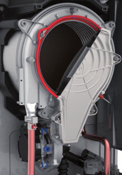 TECH RRT Inside view Innovative Thermobalance TM heating unit by FERROLI IN ITS 5 ELEMENTS Ferroli focused the design of the heat cell and exchanger of Bluehelix TECH RRT in order to maximise the