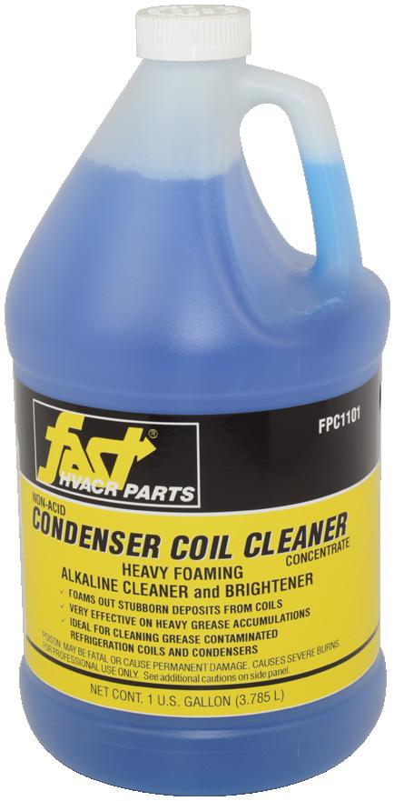 CONDENSER CLEANER, NON-ACID CONCENTRATE The FAST Non-Acid formulation makes it safer to use than commonly used acid cleaners. This product is biodegradable.