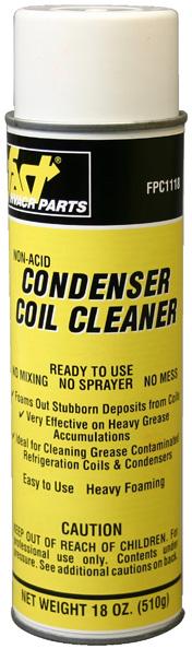 FPC1201 ENVIRONMENTALLY SOUND COIL CLEANER (INDOOR + OUTDOOR) Safely cleans both evaporator and condenser coils without potential damage to equipment, personnel or the environment.