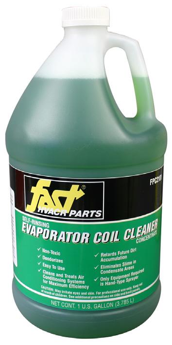 You are able to clean evaporator coils in one step while the system is in