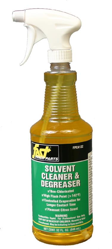 SOLVENT CLEANER AND DEGREASER Removes oil, grease and grime from mechanical parts, sheet metal, switches, motor armatures, etc.