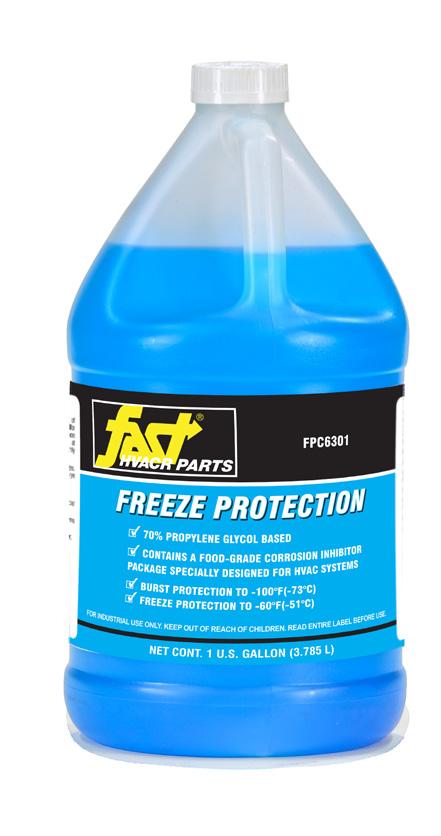 (3.8L) FAST FREEZE PROTECTION FAST Freeze Protection is an anti-freeze solution formulated with 70% concentration of propylene glycol.