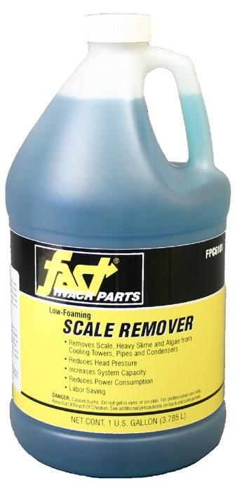 WATER TREATMENTS LOW FOAMING SCALE REMOVER Safely acidizes and removes scale from cooling towers, pipes and condensers