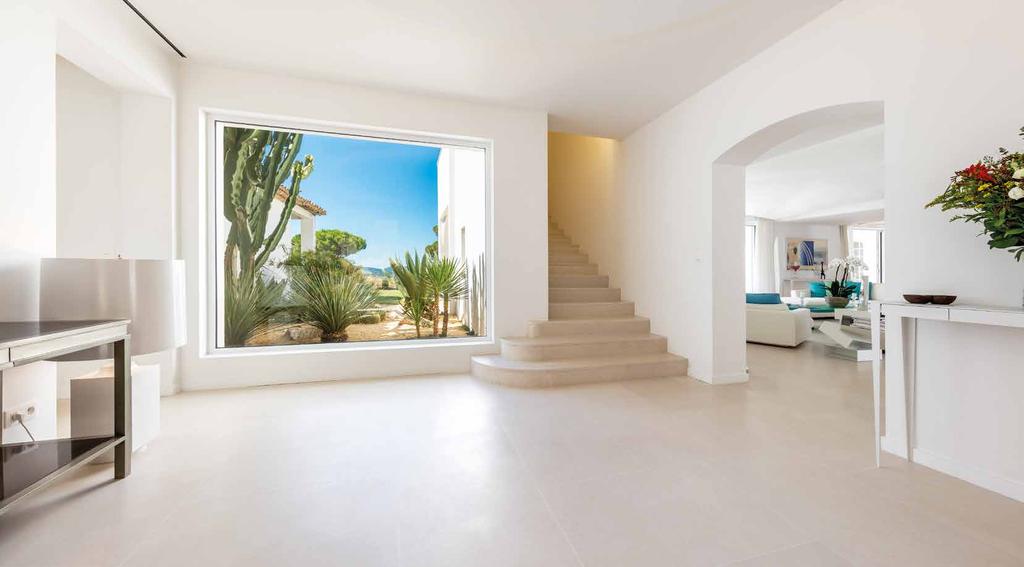 Upon entering the villa, there is an immediate, bright and calming feel, with a sense of space, depth and natural light