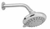 SHOWERS `1875 `1840 JOOP 220250011 Over Head Shower Six Flow with Shower Arm & Flange