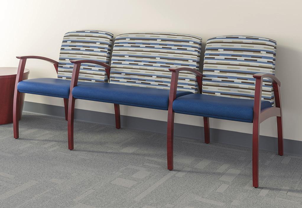 The collection includes seating and table options for waiting areas, family respite, patient rooms and treatment areas.
