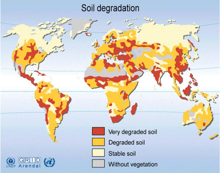 topsoil, typically 200 1000 years to form Topsoil is