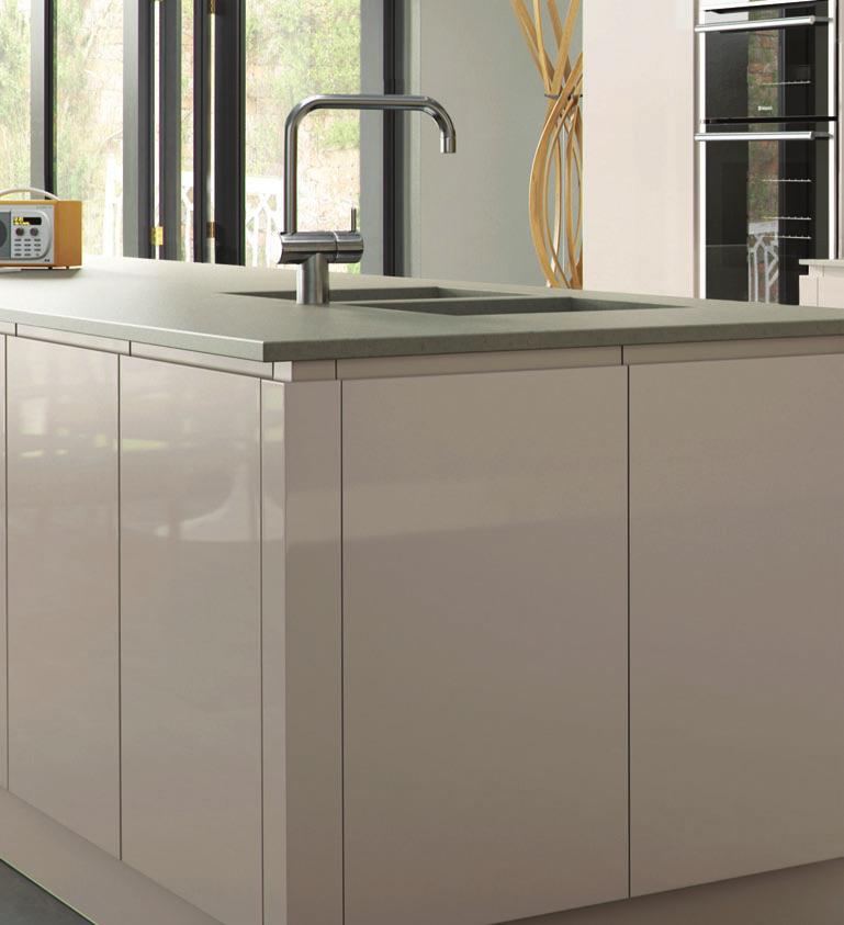 Welford Savanna Minimalistic design with maximum impact. The Welford handle-free fronts deliver a non distracting quality to the kitchen.