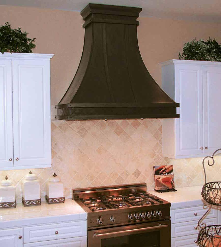 WALL VENTS WHY DO I NEED A VENT HOOD? PROFESSIONAL SERIES 33 In oil-rubbed bronze finish with inset upper and lower lip, crown and quilting.