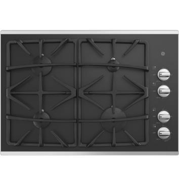burner Heavy-duty, dishwasher safe grates UL Certified GE 30" BUILT-IN GAS COOKTOP Model#:JGP5530SLSS Approx. Dimensions (WxHxD) (in.