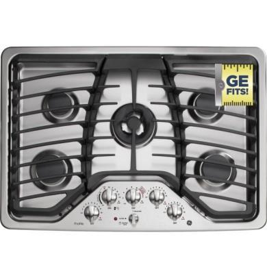 Dishwasher-safe grates and knobs Fit guarantee Sealed cooktop burners GE Profile Series 30" Built-In Gas Cooktop Model#:PGP959SETSS