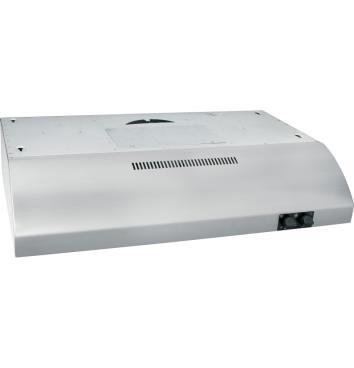 GE Non-Vented Standard Range Hood Model#: JN327HBB Approximate Dimensions (HxWxD) 5 1/2 in x 29 7/8 in x 17 1/2 in Non-vented Vertical and rear exhaust *ALSO AVAILABLE IN WHITE GE