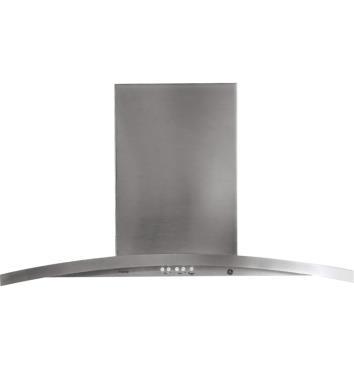 GE PROFILE SERIES 30" WALL-MOUNT GLASS CANOPY CHIMNEY HOOD Model#:PVW7301SJSS Approximate Dimensions (HXWXD) 1 3/4 in x 30 in x 18 1/2 in Night light Convertible venting options Auto-off Dishwasher