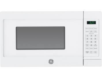 GE 0.7 CU. FT. CAPACITY COUNTERTOP MICROWAVE OVEN Model#:JEM3072DHWW Approx. Dimensions (HxWxD) 10 3/4 in x 17 5/16 in x 12 3/4 in 0.7 cu. ft.
