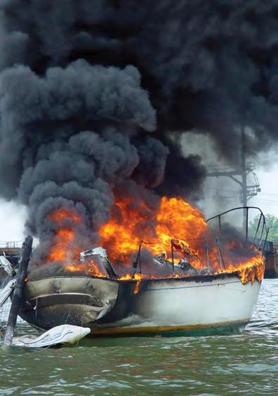 Did you know? On average, 89 fire-related accidents and injuries occur on boats every year. Fires on privately owned boats kill at least three people every year.