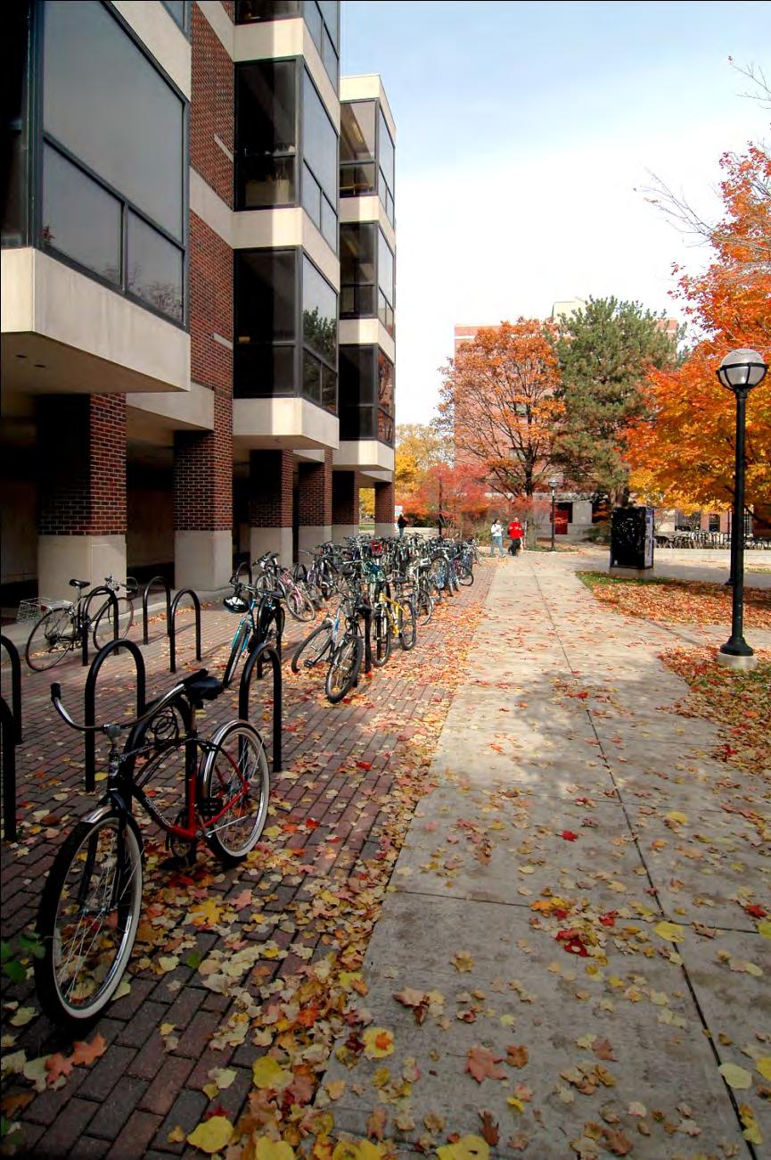 Site Amenities Standards Bike Racks Clean and simple style should be used Should be located where needed, but visually inconspicuous To encourage year round usage, some outdoor covered parking, bike