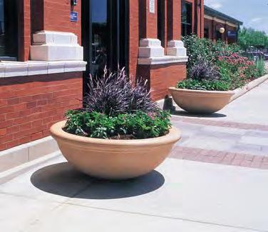 vast amounts of pavement Use in groupings Recommended Source: Planters should be simple in design Recycled or recyclable materials Color to be