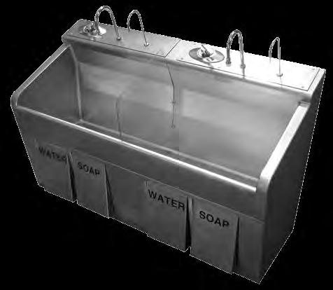 SCRUB SINKS Willoughby Surgical Scrub Sinks are fabricated from
