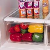 bins Equipped for optional automatic icemaker Bottom-Freezer Refrigerators Modular Fresh Food Gallon Door Storage provides maximum storage flexibility.