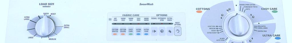 ULTRA FABRIC CARE SYSTEM WASHER FEATURES DRYER FEATURES INDUSTRY EXCLUSIVE SpotSoak button provides a 7-second spray of cold water to assist in stain