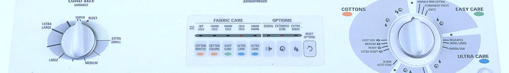 SensorWash is an advanced temperature control that automatically senses and adjusts incoming water temperature allowing detergent to work at maximum