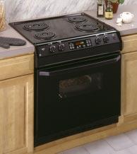 SLIDE-IN RANS: 30" DOWNDRAFT ELECTRIC BOTH MODELS INCLUDE Powerful downdraft venting system Two-speed fan Selfcleaning oven Glass oven door with window Designer-style handle Electronic clock and