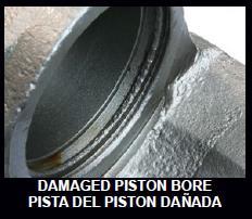 REJECT If the piston bore is galled, dented, or otherwise has damage that cannot be repaired by honing then the core should be scrapped.