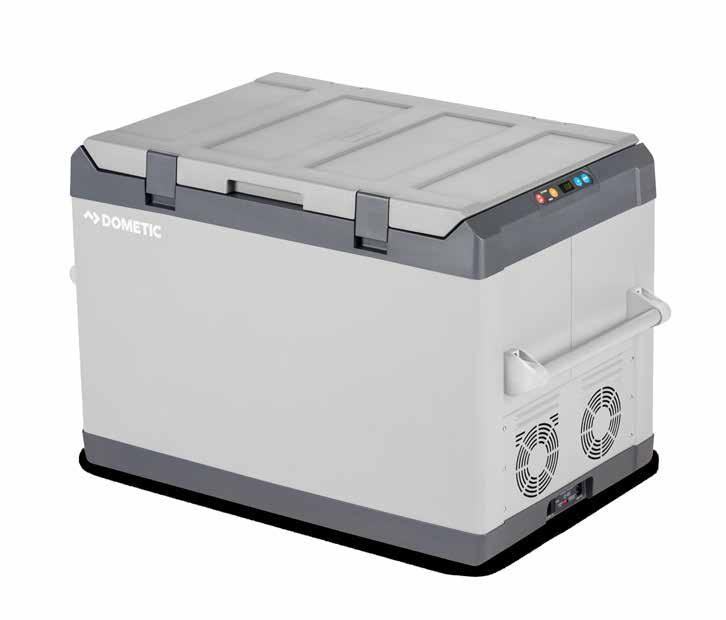 CF110-ACDC-A The jumbo-sized Dometic CF-110 offers normal refrigeration as well as a deep freezing option.