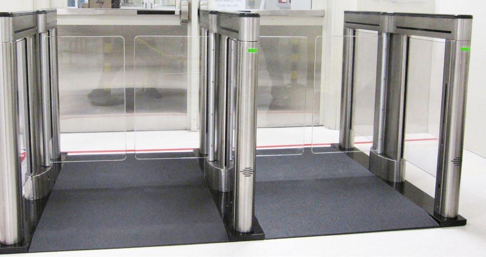 BARRIER WIDTHS Moving barrier widths may be customized to meet unique installation requirements. BASEPLATE A baseplate for either single turnstile or multi-turnstile configurations is available.