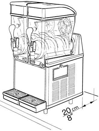 INSTALLATION 1. Cut the straps from the box and lift it up off the machine (see Figure 1). FIGURE 1 2. Positioning the machine: The machine must be well ventilated.