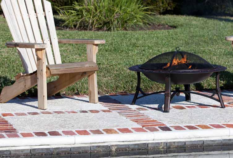 , 20 H I #60857 Hammertone Bronze Finish Cocktail Table Fire Pit Square steel fire pit and cocktail table Durable hammertone bronze finish One-piece dome spark screen with