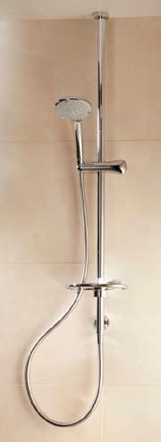 6m riser rail with adjustable brackets Metal spiral hose Clear soap dish 5 year guarantee 65 65 65 575 523 575 523 min 320 max 340 172 172 Trevi Moonshadow top connection shower kit (Only available