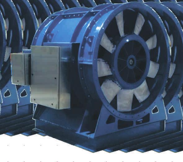 TUNNEL AXIAL FLOW FAN Tunnel fans are an axial flow fans and moves an airstream along the axis of the fan.