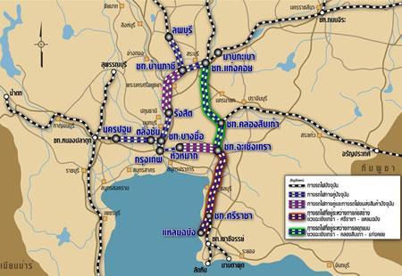Dual-track rail : KhengKoi Klong Sip Khao Chachoengsao distance 106 Km.