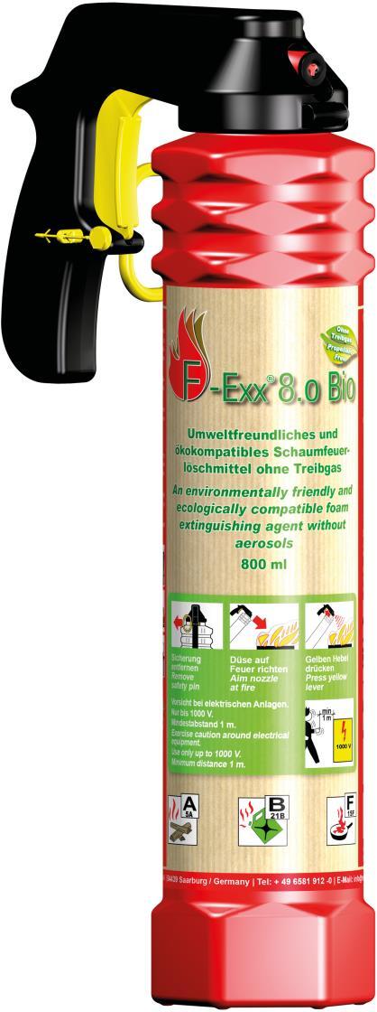 Page 1 von 12 SINGAS F-Exx 8.o 0.8 Liters Foam based fire extinguisher for fire ratings: A - B - F Contents 1. Product Description... 3 2. Technology... 3 3.