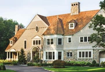 Casual Elegance W ith an infusion of natural light, and rooms oriented toward specific exposures, this hybrid combination of English Arts and Crafts and American Shingle