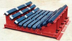Impact beds support the conveyor at the load point and