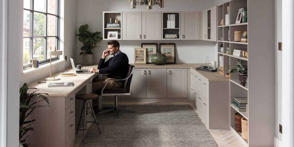 SHAKER Simple and functional, transform any space into a home office you ll enjoy working in with our new Shaker range.