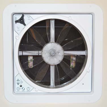 (A built-in safety switch will not let the fan motor run unless the dome is partially open). 2.