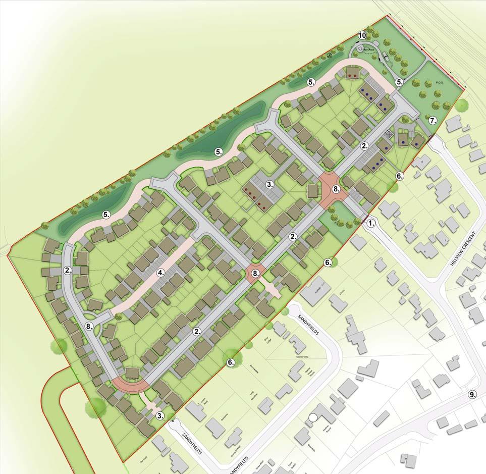 3. DESIGN 3.1 Design Principles Our design rationale for the residential layout revolves around the illustrative masterplan considered at the outline stage.