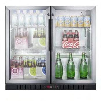 ETL-S listed to NSF-7 standards Back bar beverage center with self-closing French