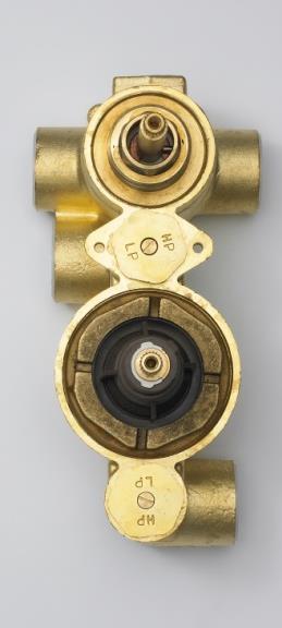 When installed correctly the diverter valve will be at the top. Triple Valve: The hot inlet of the valve must be connected to the hot pipework.