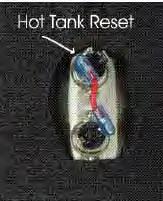 For demonstrative purposes, photos below have lowered the hot tank from the unit. Press the reset button 6.
