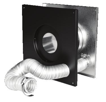 Comes with an insulation ring to reduce air infiltration where the pipe slips